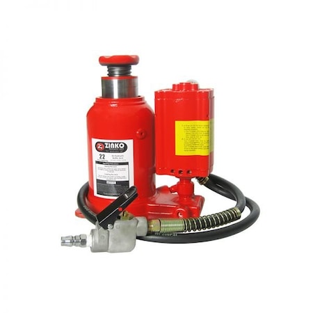 Zinko ZABJ-22PB Air Hydraulic Bottle Jack, Low Profile, 22 ton 61-22PB